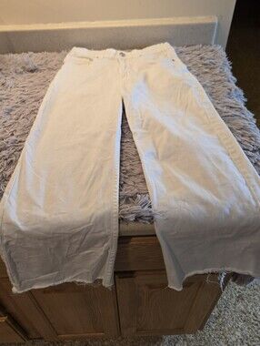 AND White Wide-Leg Girls Jeans Size 9-10 years